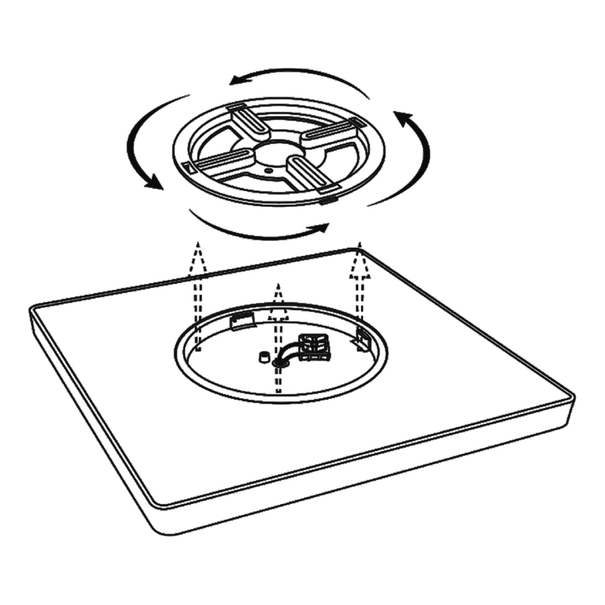 Top Light - Himmennettävä LED-kattovalaisin REVIT LED/36W/230V 3000-6500K 40x40 cm valkoinen + kauko-ohjaus