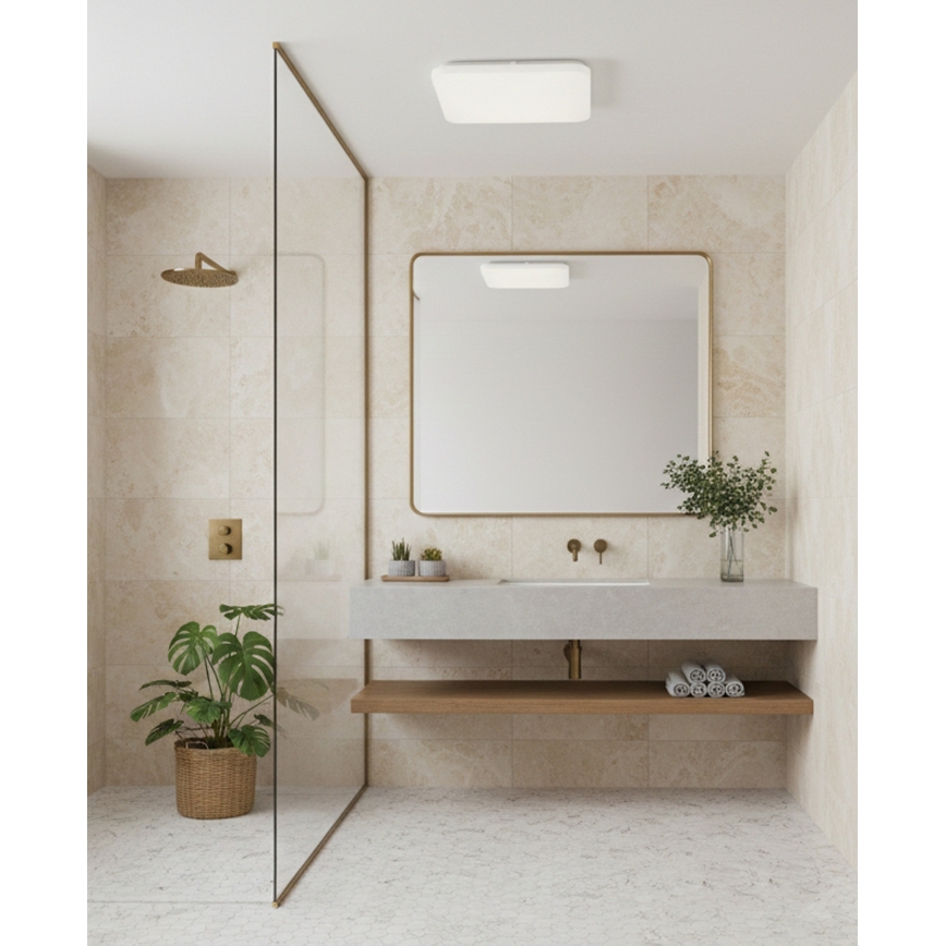 Top Light - LED-kylpyhuoneen kattovalaisin DUNAJ LED/18W/230V 3000/4000/6500K IP44 27,5x27,5 cm valkoinen