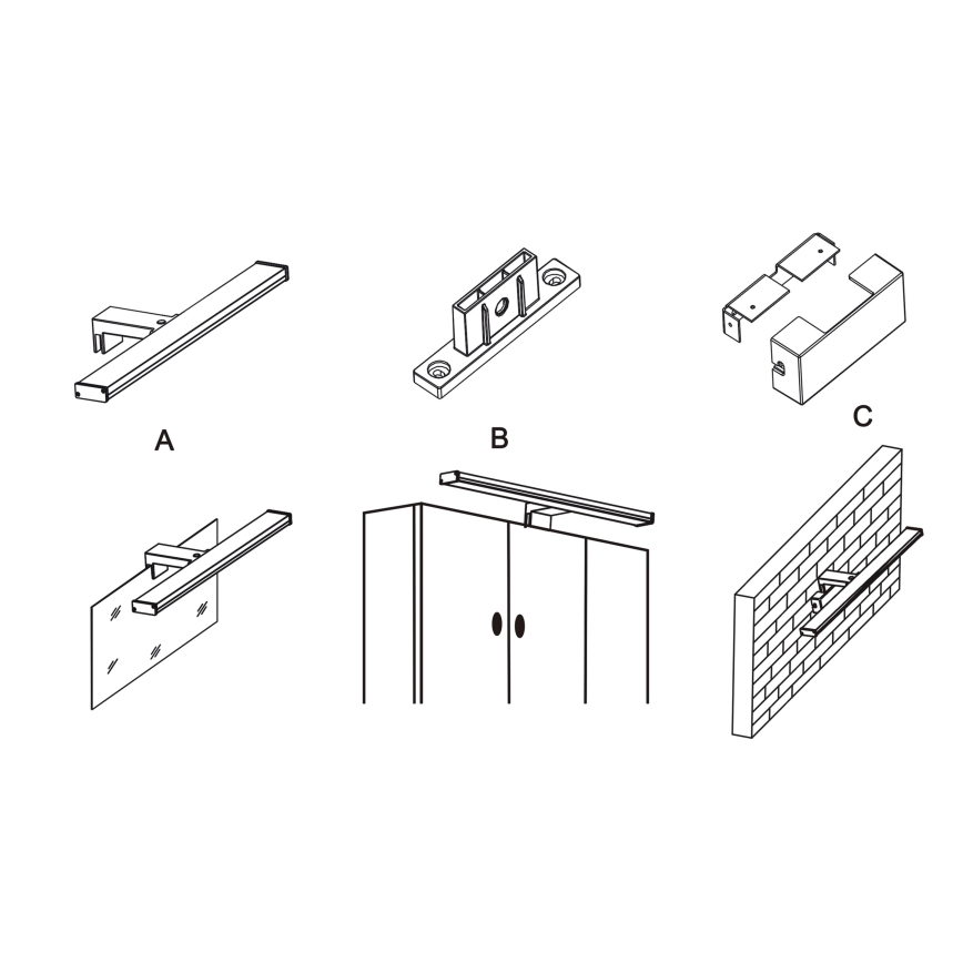 Top Light - LED-kylpyhuonepeilivalaisin TEXAS MAX LED/12W/230V 3000/4000/6500K IP44 78 cm mattakromi