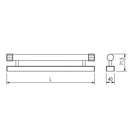Top Light - LED kylpyhuoneen peilivalaisin TURIA LED/8W/230V 3000/4000/6500K IP44 40 cm kiiltävä kromi