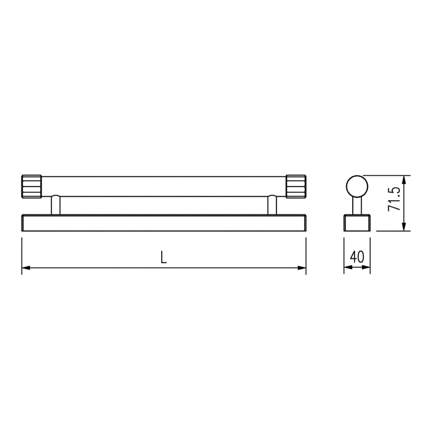 Top Light - LED kylpyhuoneen peilivalaisin TURIA LED/8W/230V 3000/4000/6500K IP44 40 cm kiiltävä kromi