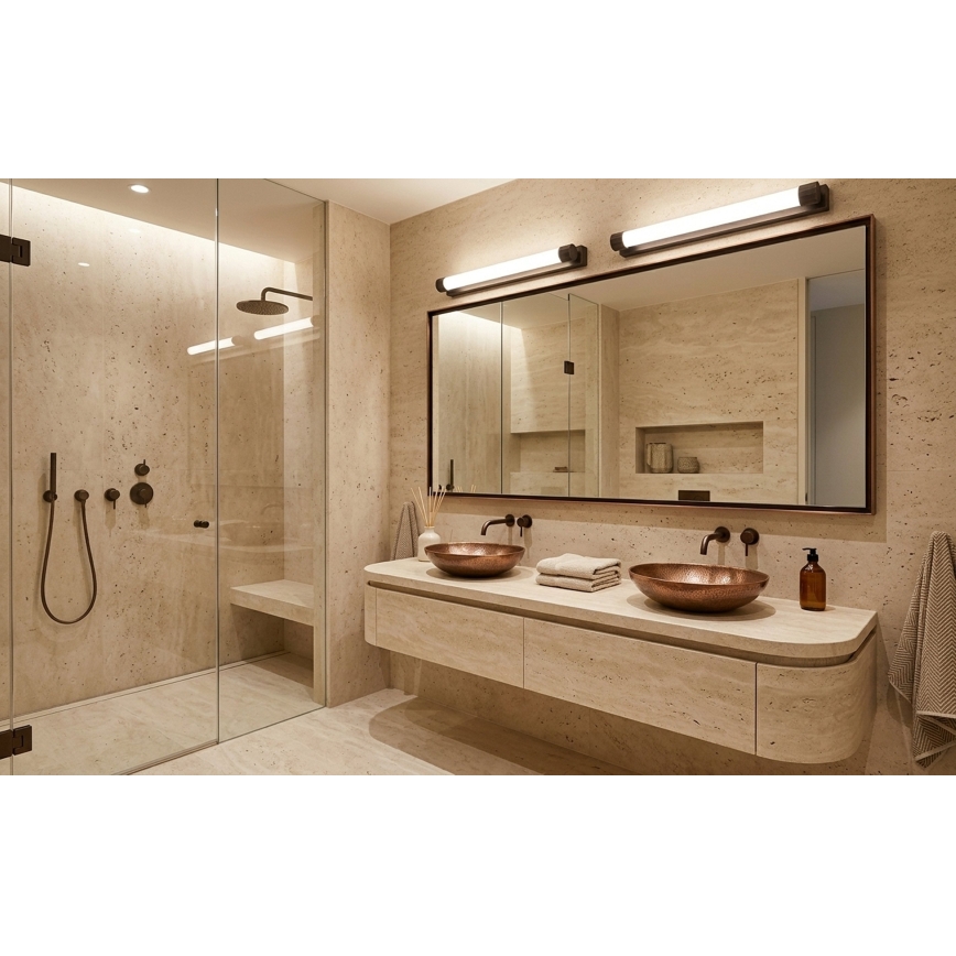 Top Light - LED Kylpyhuoneen peilivalaisin TURIA LED/8W/230V 3000/4000/6500K IP44 40 cm musta