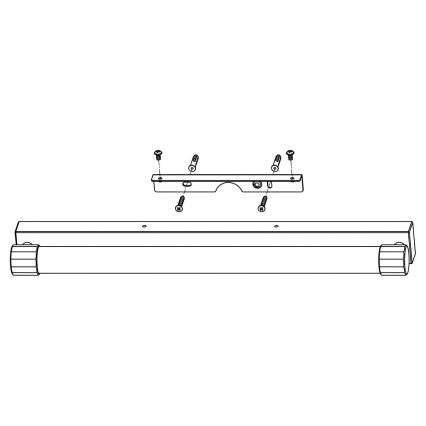 Top Light - LED Kylpyhuoneen peilivalaisin TURIA LED/8W/230V 3000/4000/6500K IP44 40 cm musta