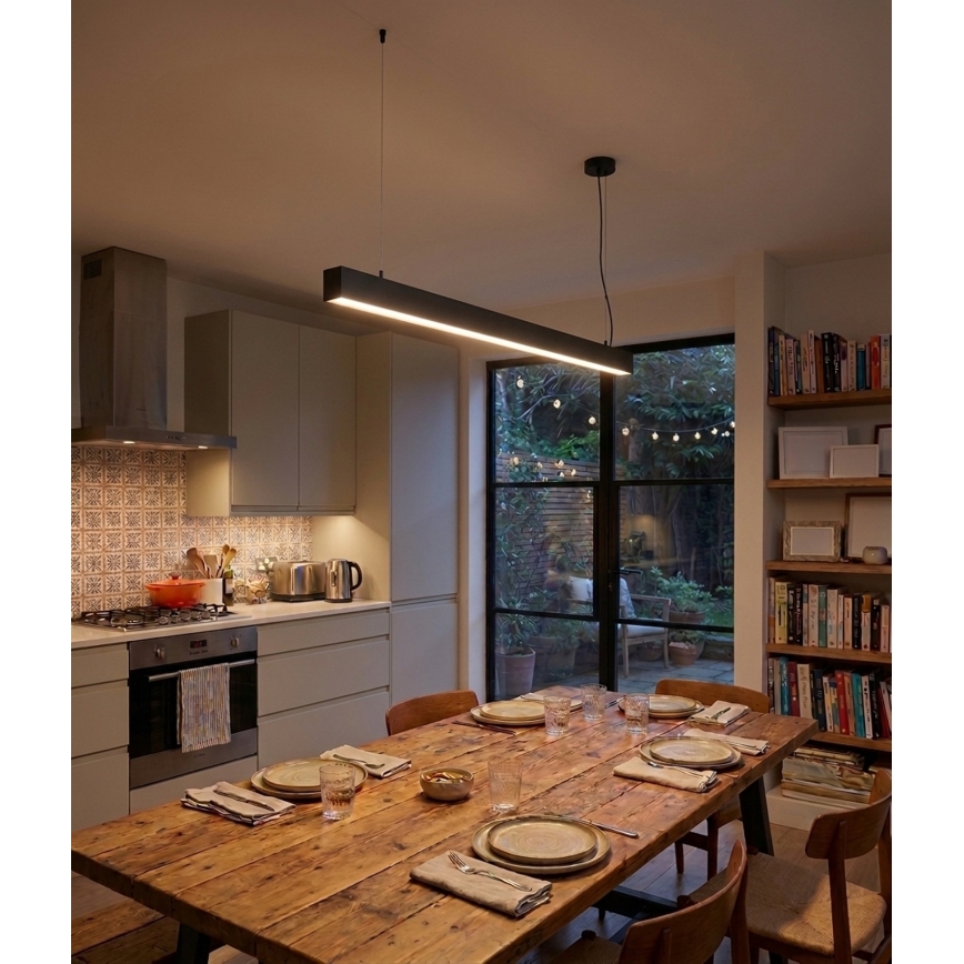 Top Light - LED-kattovalaisin, pinta-asennettava tai riippuvalaisin HORIZON LED/40W/230V 3000/4000/6500K musta
