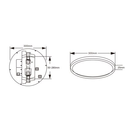 Top Light - LED-kattovalaisin liiketunnistimella REVIT LED/12/18/24W/230V 3000/4000/6500K halkaisija 30 cm valkoinen