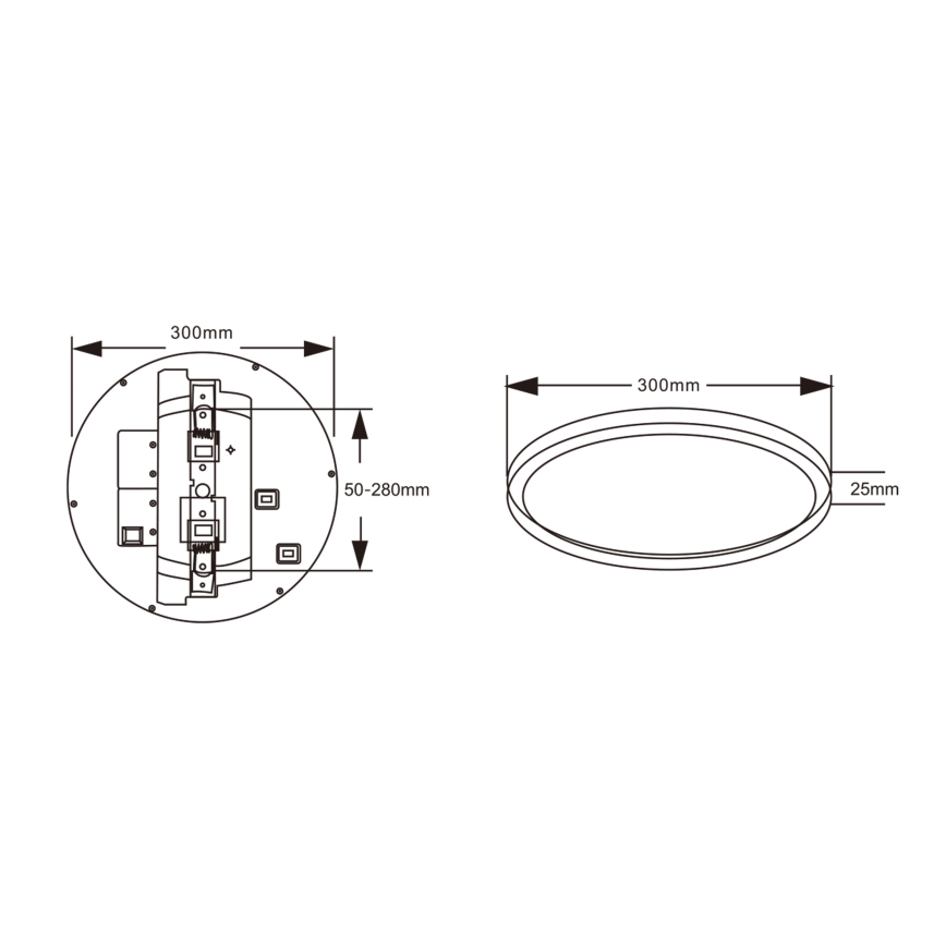 Top Light - LED-kattovalaisin liiketunnistimella REVIT LED/12/18/24W/230V 3000/4000/6500K halkaisija 30 cm valkoinen