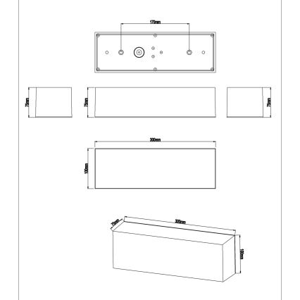 Top Light - LED-seinävalaisin kylpyhuoneeseen BOXTER LED/12W/230V IP65 4000K