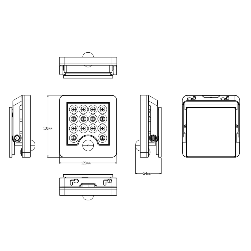 Top Light - LED Solar seinä valonheitin anturilla HELEON S LED/5W/3,7V IP65 4000K 1800 mAh