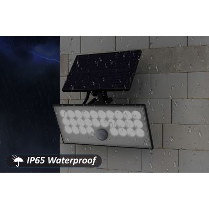 Top Light - LED Solar seinä valonheitin anturilla HELEON VARIO LED/8W/3,7V IP65 4000K 2200 mAh + kauko-ohjaus