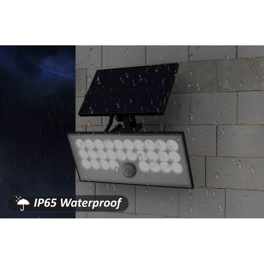 Top Light - LED Solar seinä valonheitin anturilla HELEON VARIO LED/8W/3,7V IP65 4000K 2200 mAh + kauko-ohjaus