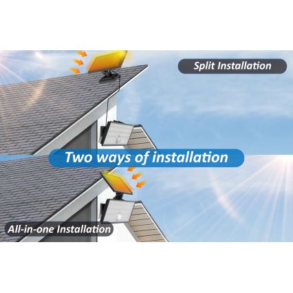 Top Light - LED Solar seinä valonheitin anturilla HELEON VARIO LED/8W/3,7V IP65 4000K 2200 mAh + kauko-ohjaus