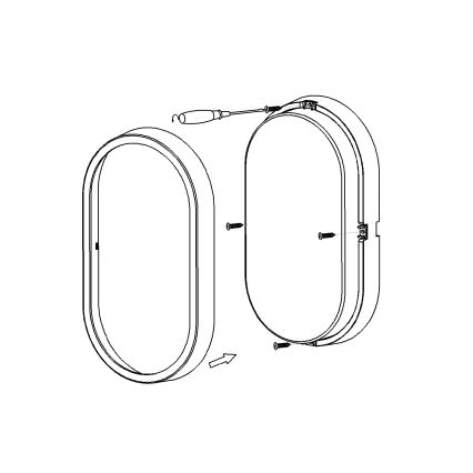 Top Light - LED-ulkoseinävalaisin BARI LED/15W/230V 4000K IP54