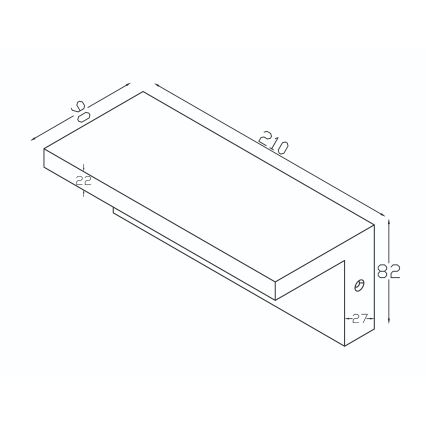 Top Light - LED-ulkoseinävalaisin ELON LED/10W/230V 3000/4000/6000K IP54 musta