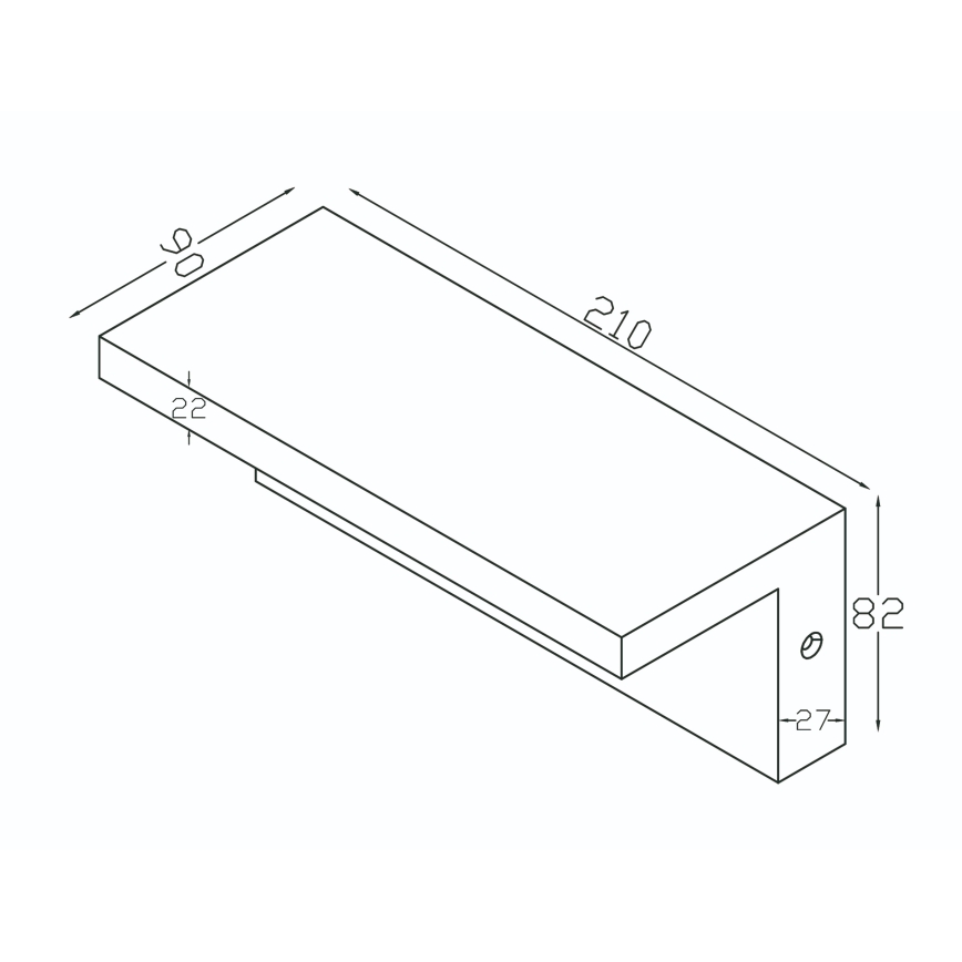 Top Light - LED-ulkoseinävalaisin ELON LED/10W/230V 3000/4000/6000K IP54 musta