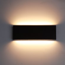 Top Light - LED-ulkoseinävalaisin OBLIGO LED/12W/230V IP65 musta