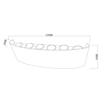 Top Light - LED Ulkoseinävalaisin RAY LED/10W/230V 3000/4000/6500K IP54 musta