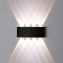 Top Light - LED-ulkoseinävalaisin RAY LED/8W/230V IP44 4000K musta