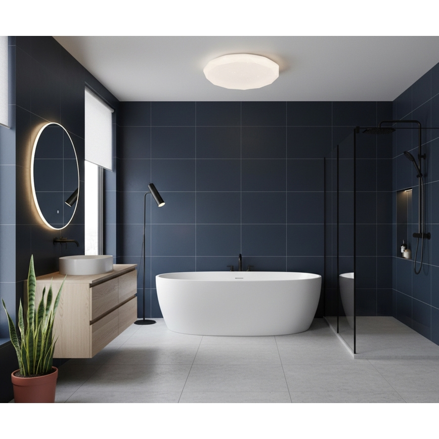 Top Light - SPARKLE LED-kattovalaisin kylpyhuoneeseen LED/40W/230V 3000/4000/6500K IP44, Ø 39 cm, valkoinen