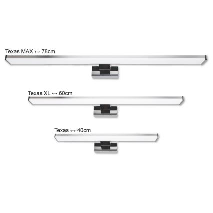 Top Light TEXAS - Kylpyhuoneen LED-peilivalo TEXAS LED/8W/230V IP44