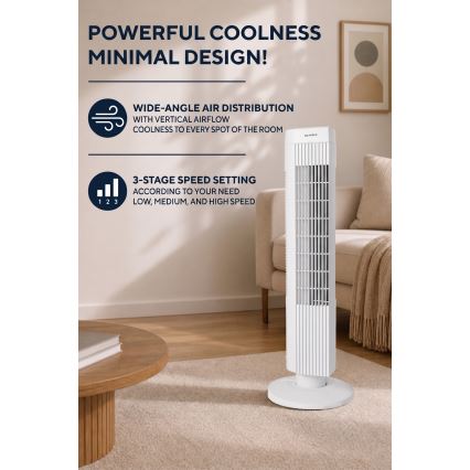 Tornituuletin 50 W/230 V, valkoinen