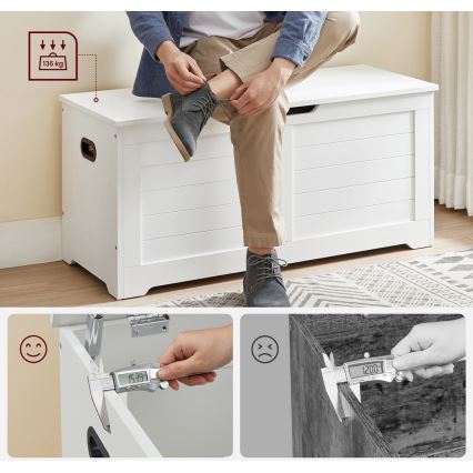 TOVIAN-säilytysarkku, valkoinen