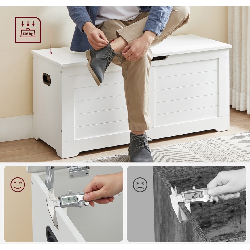 TOVIAN-säilytysarkku, valkoinen