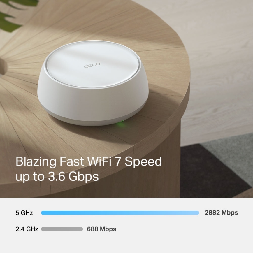 TP-Link - 3 kpl:n Wi-Fi 7 mesh-järjestelmä koko kotiin Deco BE22