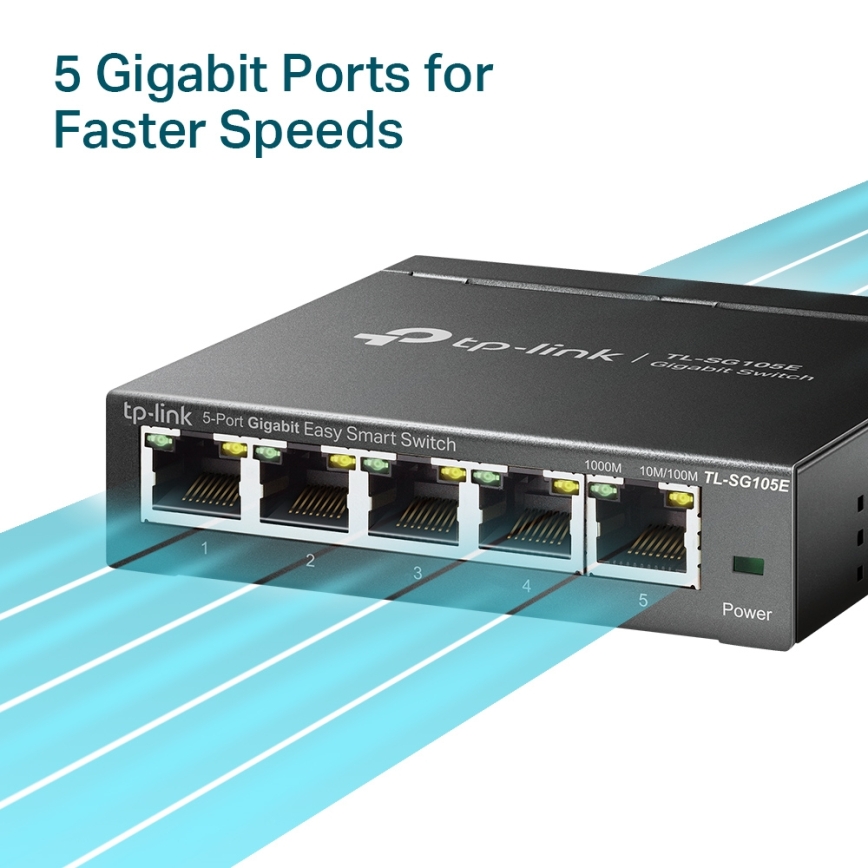 TP-Link - 5-porttinen gigabitin Easy Smart -kytkin