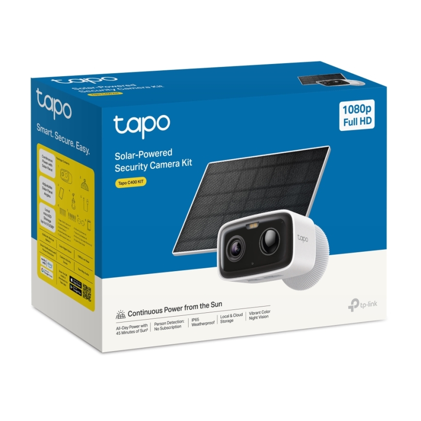 TP-Link - Älykäs aurinkokamera 5200 mAh 5V IP65