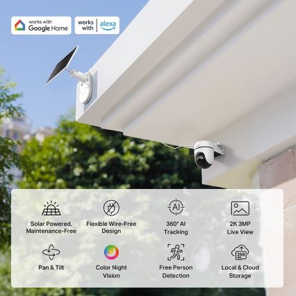 TP-Link - Älykäs aurinkokamera 5V IP65