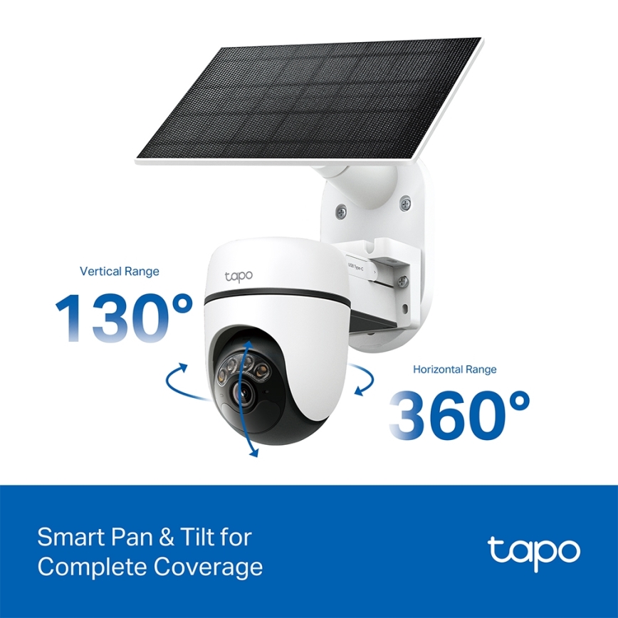 TP-Link - Älykäs aurinkokamera 5V IP65 Wi-Fi