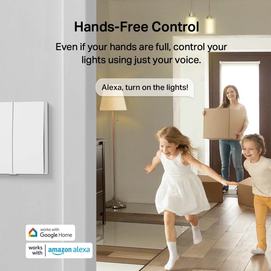 TP-Link - Älykäs kaksipainikkeinen valokatkaisin 2xAAA Wi-Fi