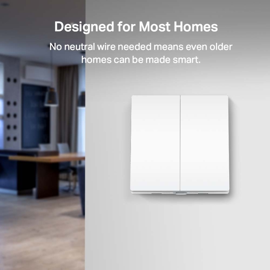 TP-Link - Älykäs kaksipainikkeinen valokatkaisin 2xAAA Wi-Fi