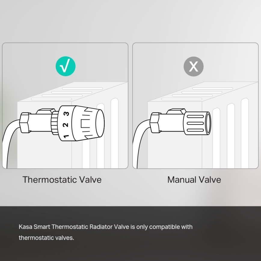 TP-Link - Älykäs termostaattinen patteriventtiilin pää LCD-näytöllä 2xAA Tuya
