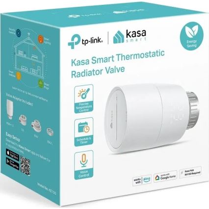 TP-Link - Älykäs termostaattinen patteriventtiilin pää LCD-näytöllä 2xAA Tuya