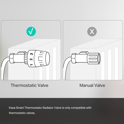 TP-Link - Älykäs termostaattinen patteriventtiilin säätöpää LCD-näytöllä 2xAA Tuya