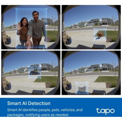 TP-Link - Älykäs video-ovikello 2K 10000 mAh IP66 Wi-Fi Tuya