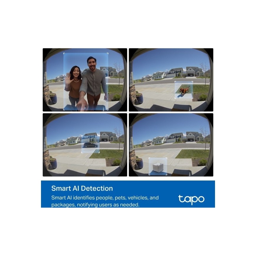 TP-Link - Älykäs video-ovikello 2K 10000 mAh IP66 Wi-Fi Tuya