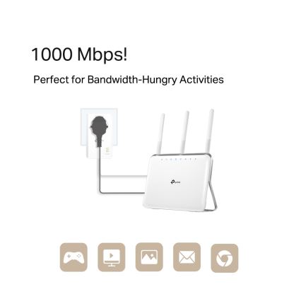 TP-Link - Gigabitin läpivientinen Powerline Wi-Fi-setti