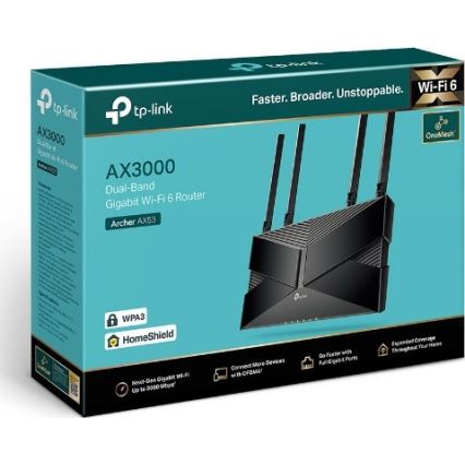 TP-Link - Kaksikaistainen gigabitinen Wi-Fi 6 -reititin Archer AX53