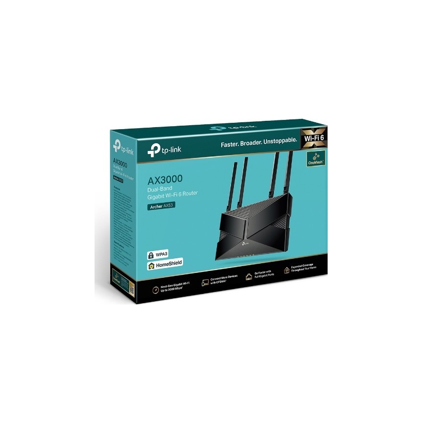 TP-Link - Kaksikaistainen gigabitinen Wi-Fi 6 -reititin Archer AX53