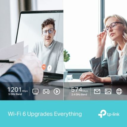 TP-Link - Kaksikaistainen langaton USB-adapteri Wi-Fi 6:lla Archer TX20U