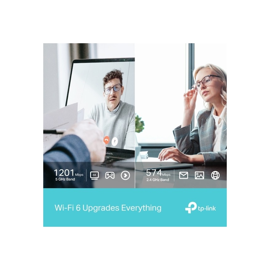 TP-Link - Kaksikaistainen langaton USB-adapteri Wi-Fi 6:lla Archer TX20U