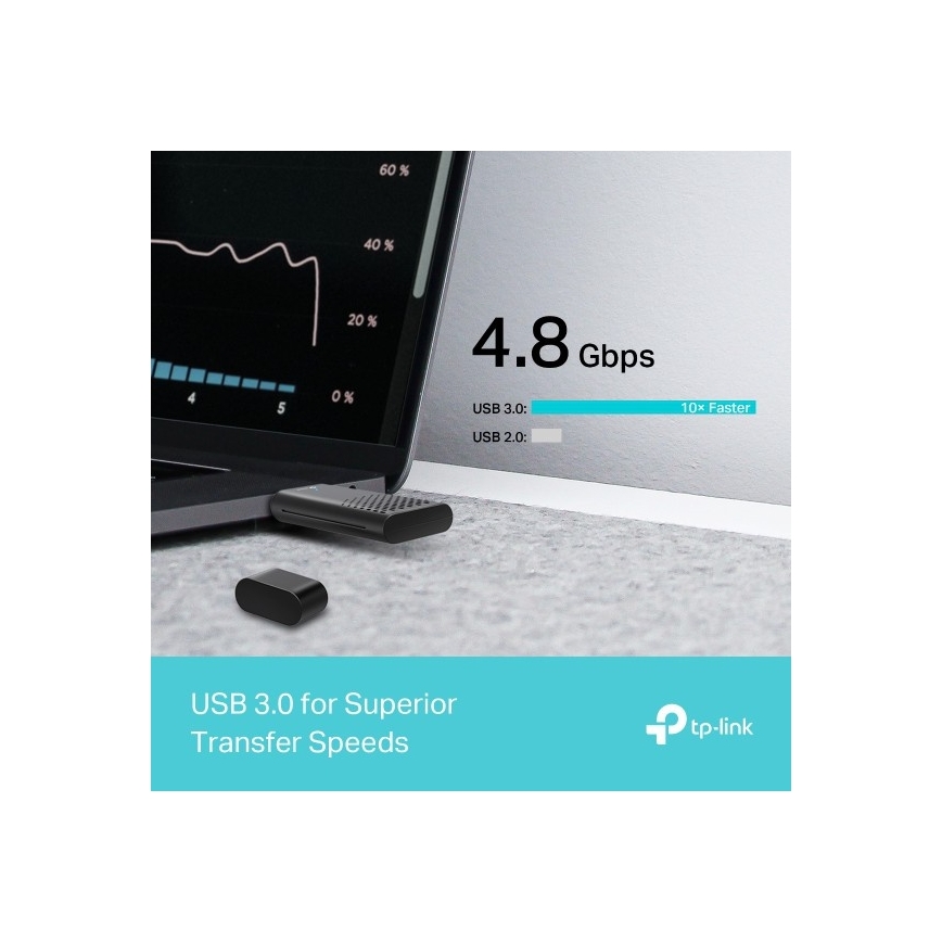 TP-Link - Kaksikaistainen langaton USB-adapteri Wi-Fi 6:lla Archer TX20U