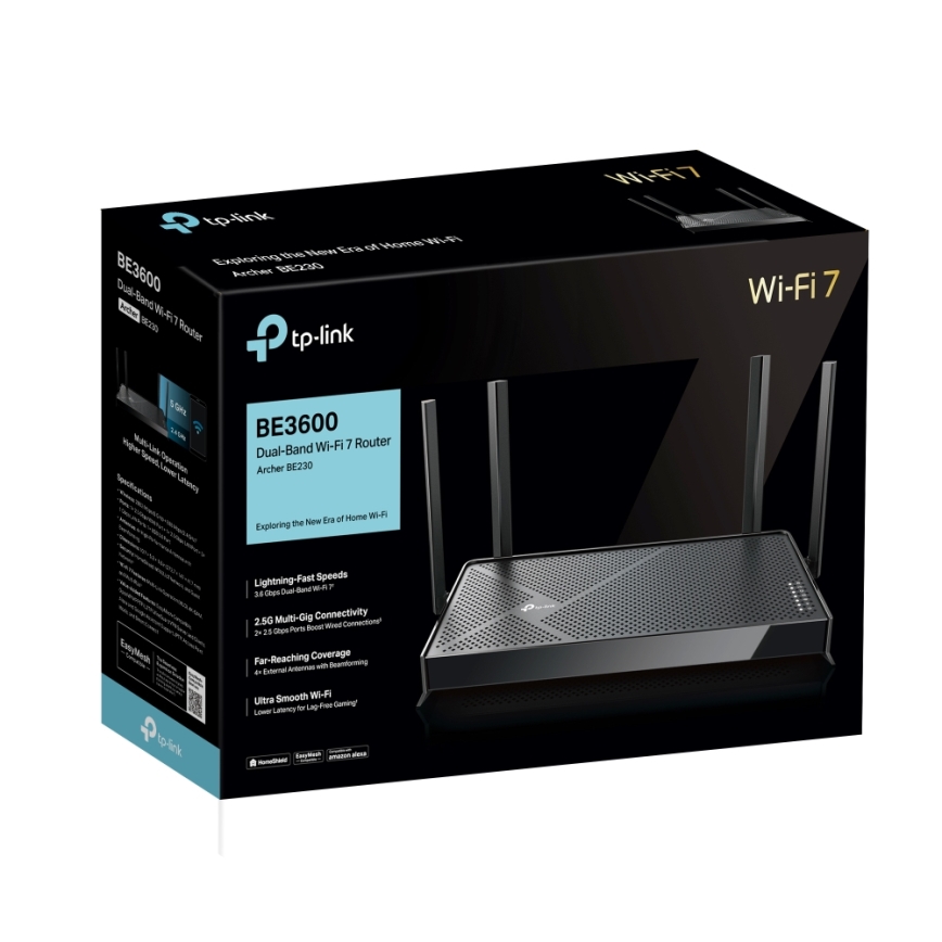 TP-Link - Kaksikaistainen Wi-Fi 7 -reititin Archer BE230