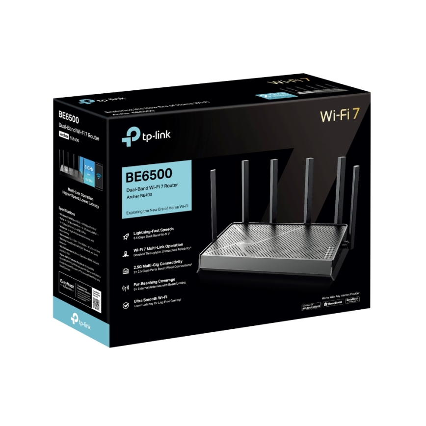 TP-Link - Kaksikaistainen Wi-Fi 7 -reititin Archer BE400
