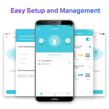 TP-Link - Kaksikaistainen Wi‑Fi 6 -verkon laajennin RE505X