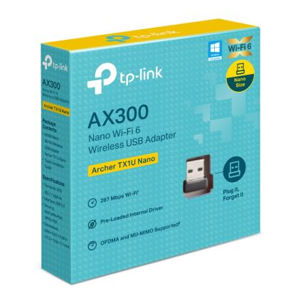 TP-Link - Langaton Wi-Fi 6 USB-nanoadapteri Archer TX1U Nano