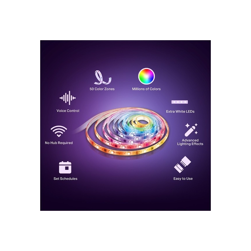 TP-Link - LED RGBW Himennettävä nauha 5 m LED/13W/230V Wi-Fi