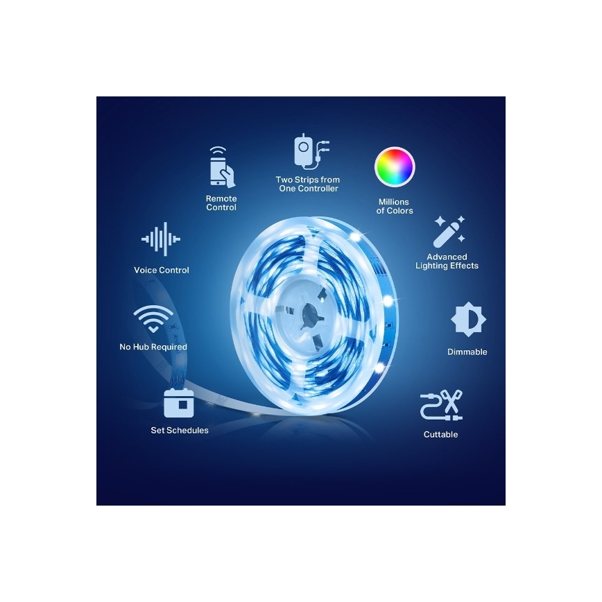 TP-Link - LED RGBW himmennettävä nauha 5 m LED/20,5W/230V Wi-Fi
